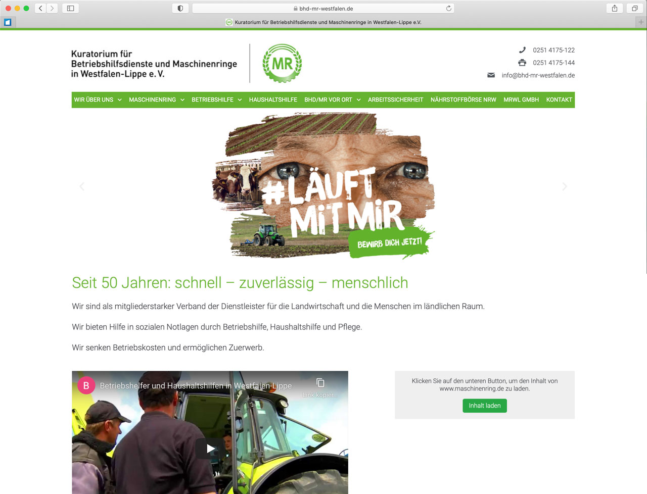 BHD MR Westfalen-Lippe Website