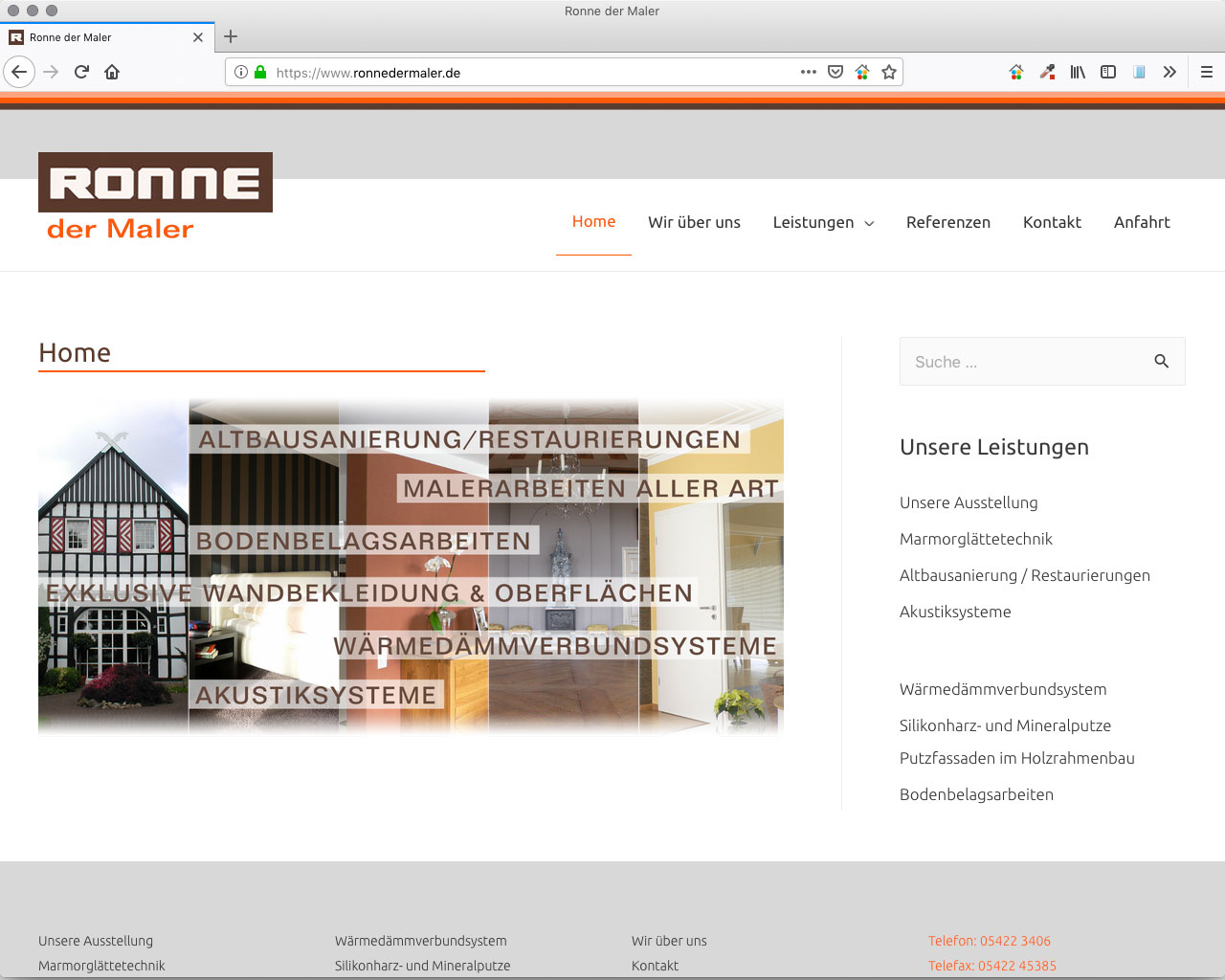 Maler Ronne Website