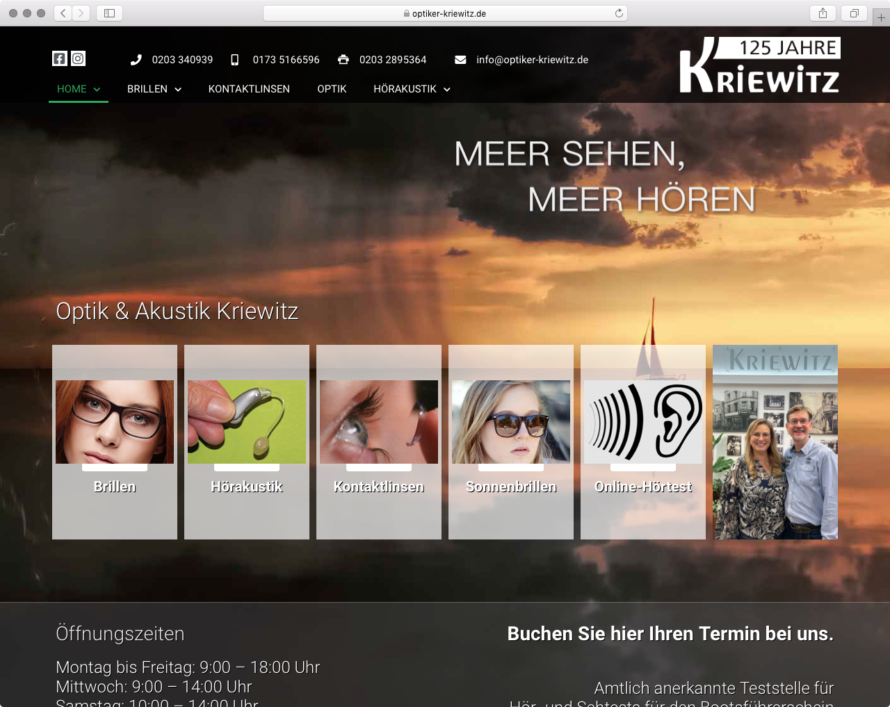 Optiker Kriewitz Website