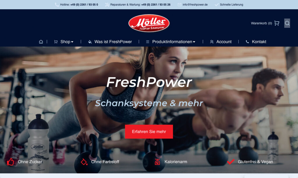 Web-Projekt des Monats: FreshPower Schanksysteme