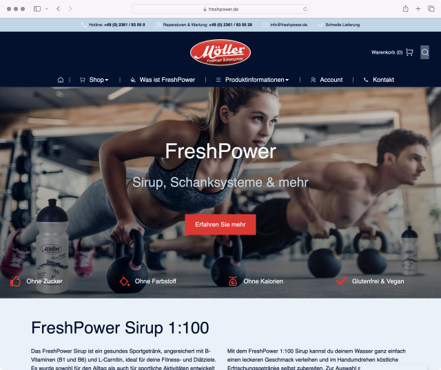 Freshpower Website by Möller