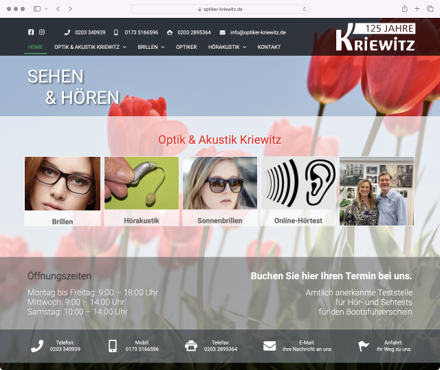 Optiker Kriewitz Website