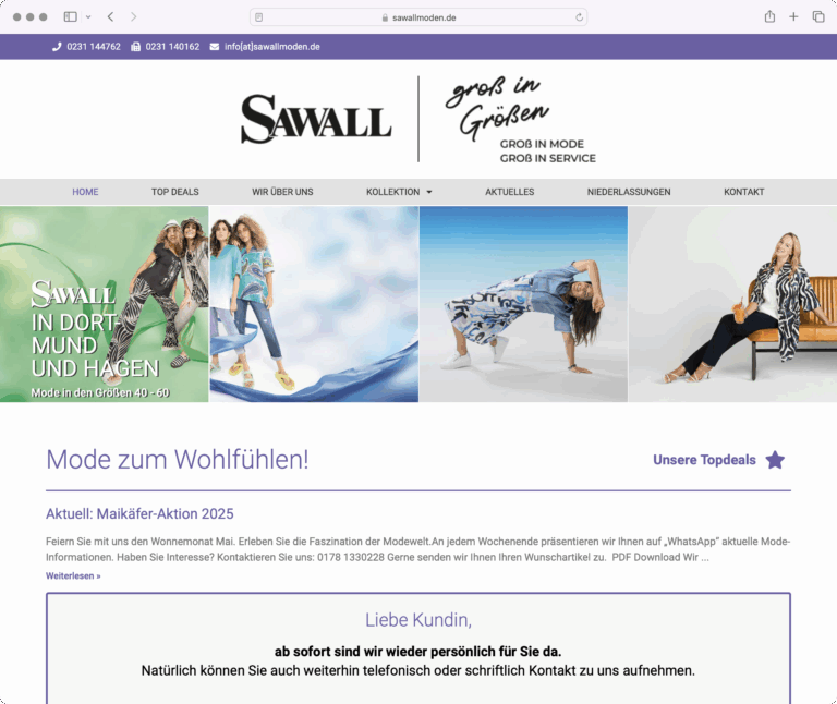Sawall Moden Website