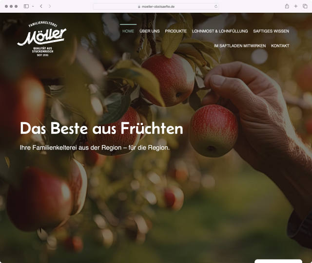 Website Familienkelterei Möller